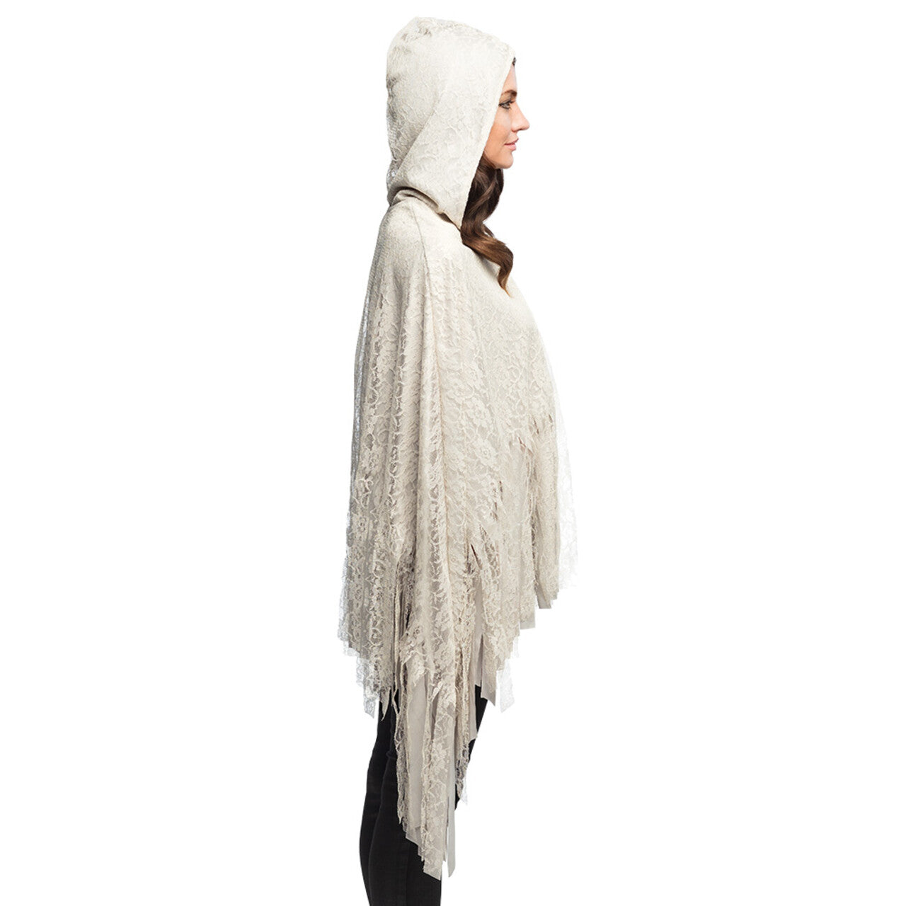 Op deze afbeelding zie je een Kostuums, van het merk Boland. Poncho Spooky Bohemian Vrouw Kostuum