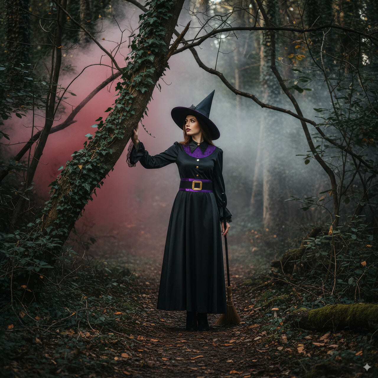 Op deze afbeelding zie je een Kostuums, van het merk Boland. Heks Wicca Toverkunst Vrouw Kostuum