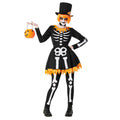 Funky Pumpkin Skeleton Unisex Kostuum