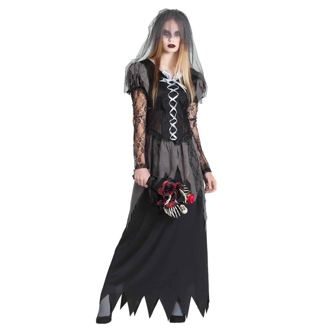 Op deze afbeelding zie je een Kostuums, van het merk Boland. Undead Bride From Hell Vrouw Kostuum