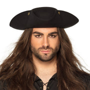 Op deze afbeelding zie je een Accessoires, van het merk Boland. Piratenhoed Admiraal William Zwarthoed