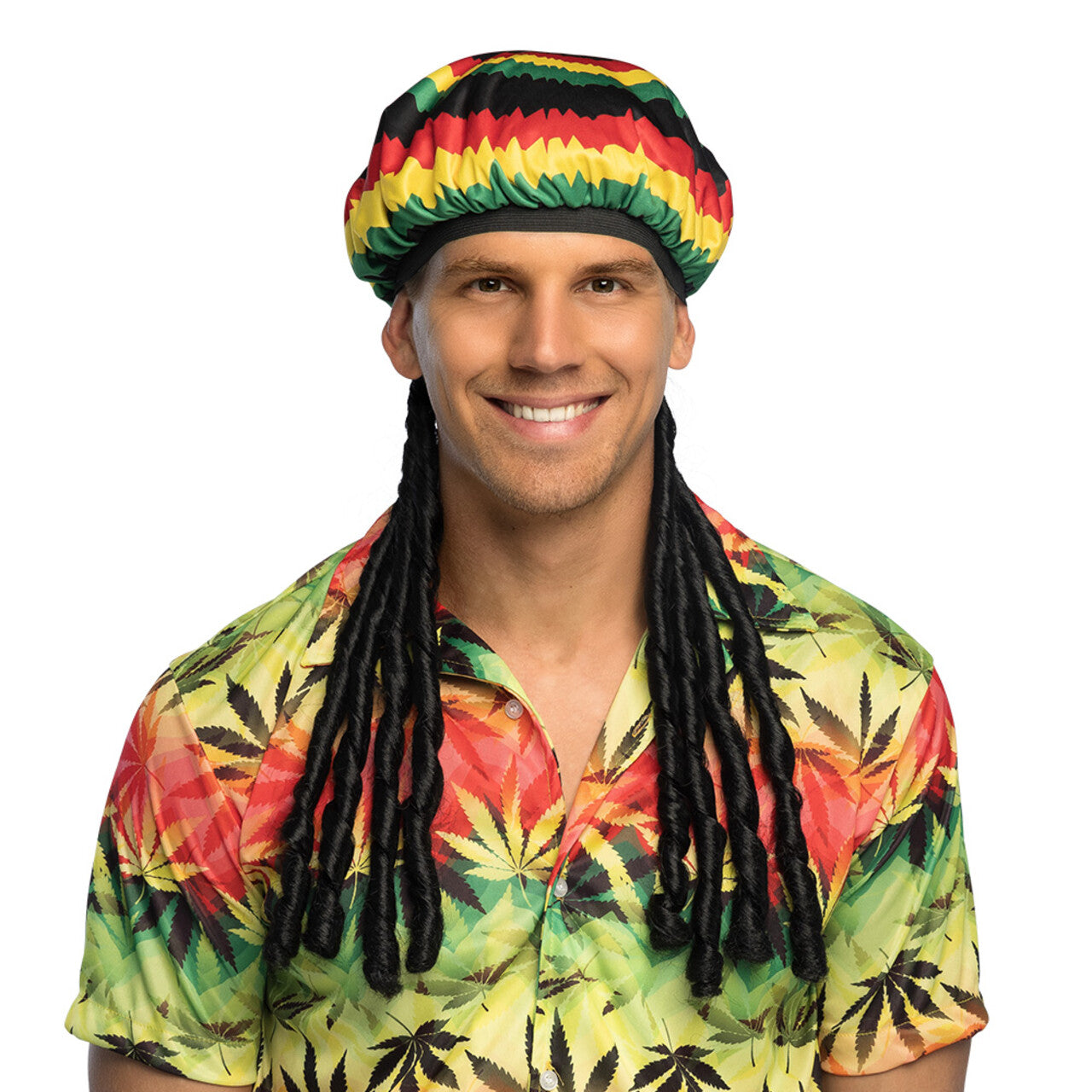 Op deze afbeelding zie je een Accessoires, van het merk Boland. Muts Jamaica Met Rasta Haar