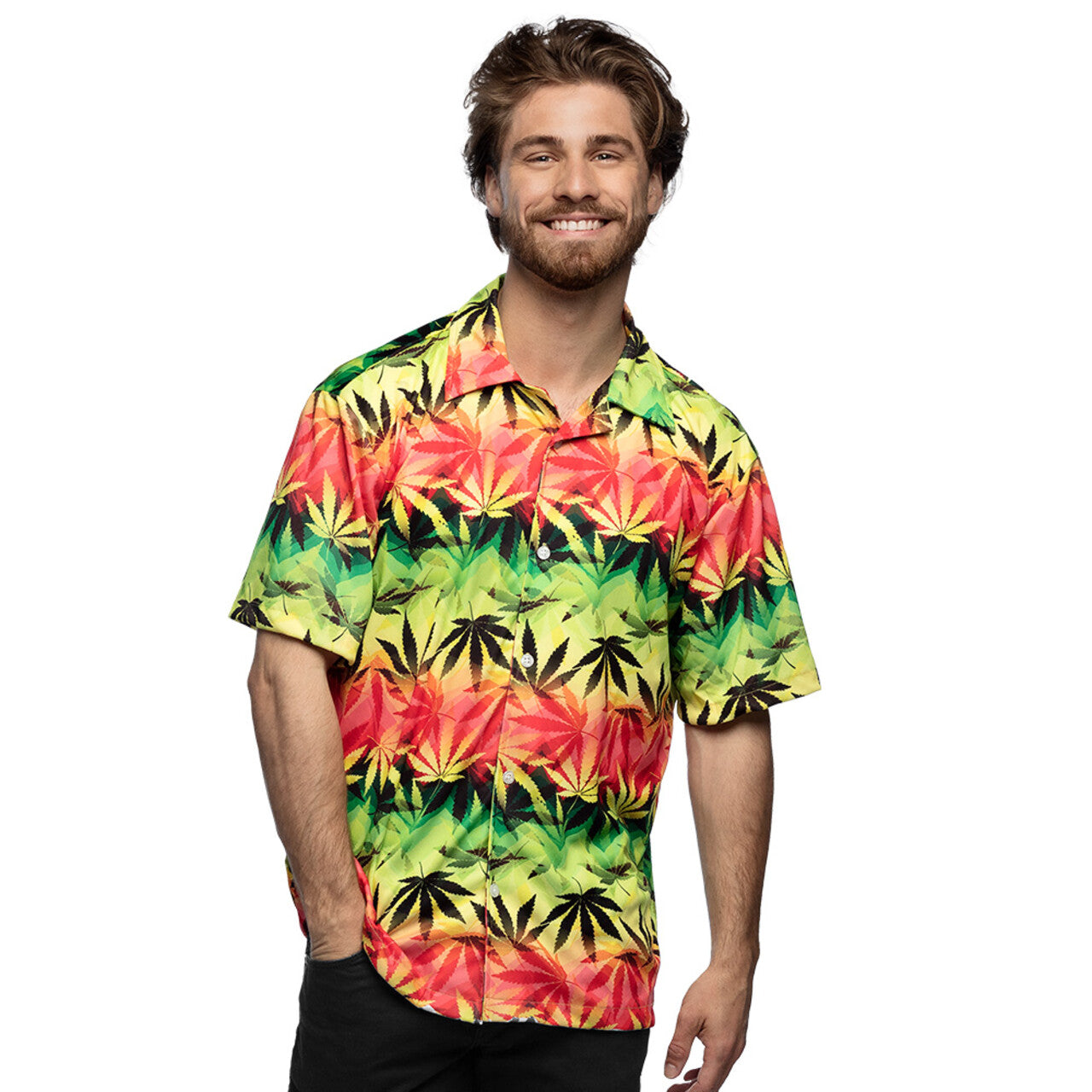 Op deze afbeelding zie je een Kostuums, van het merk Boland. Shirt Ziggy Rastafari Man