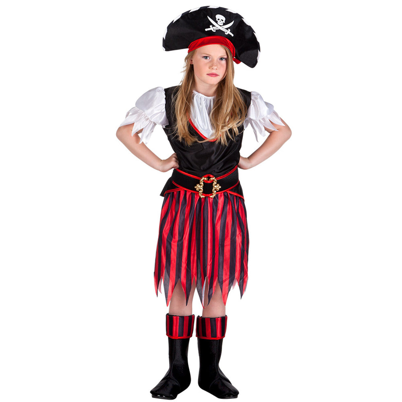 Op deze afbeelding zie je een Kostuums, van het merk Boland. Piraat Annie De Schat Meisje Kostuum