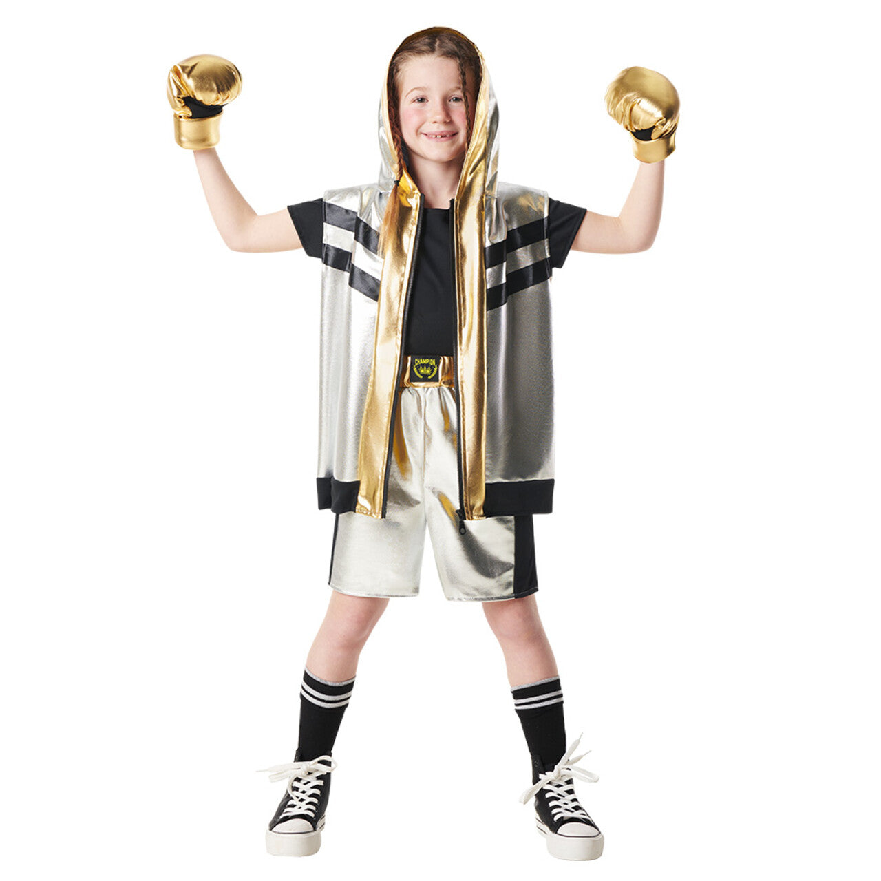 Op deze afbeelding zie je een Kostuums, van het merk Boland. Boxing Legend Champ Kind Kostuum