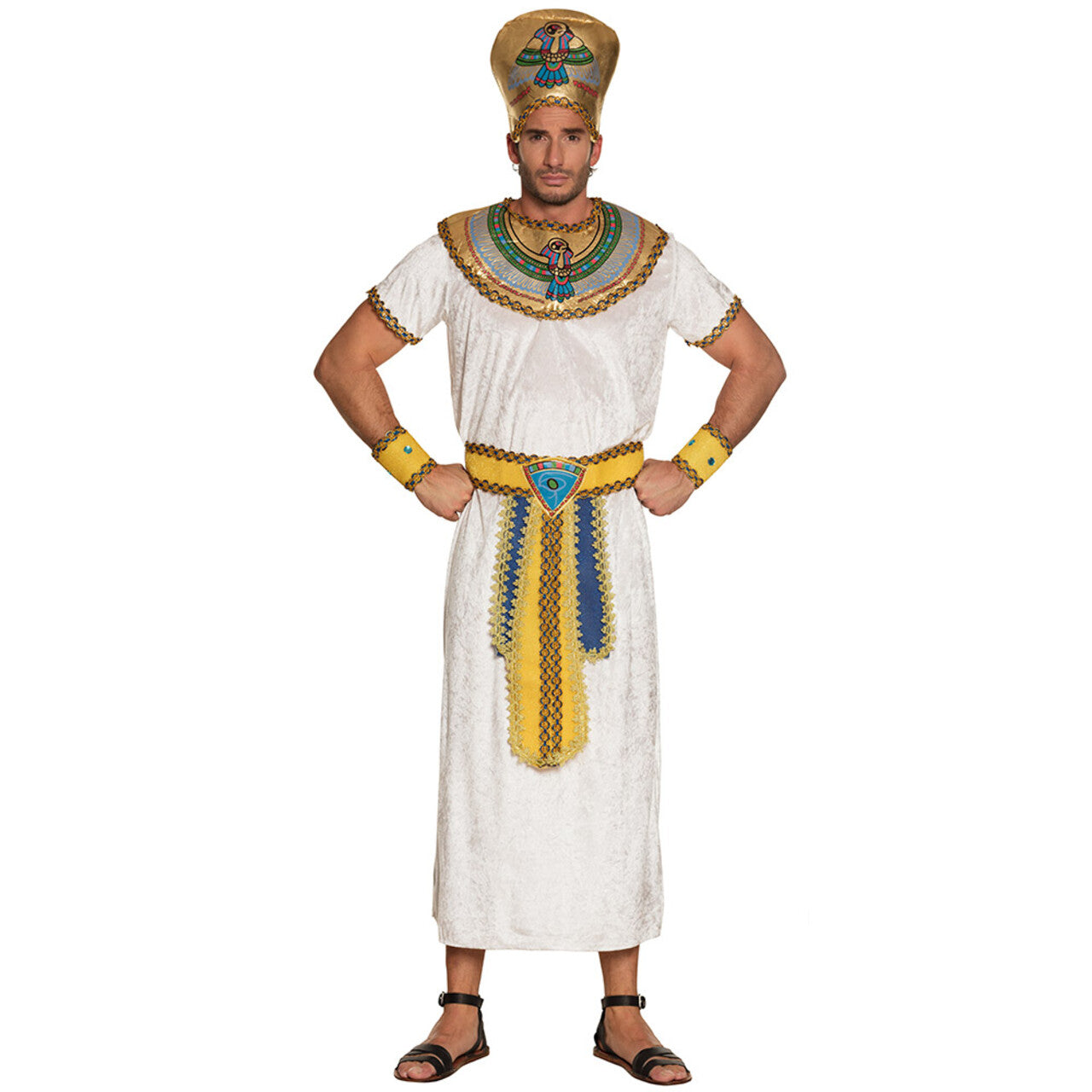 Op deze afbeelding zie je een Kostuums, van het merk Boland. Egyptische Farao Imhotep Man Kostuum
