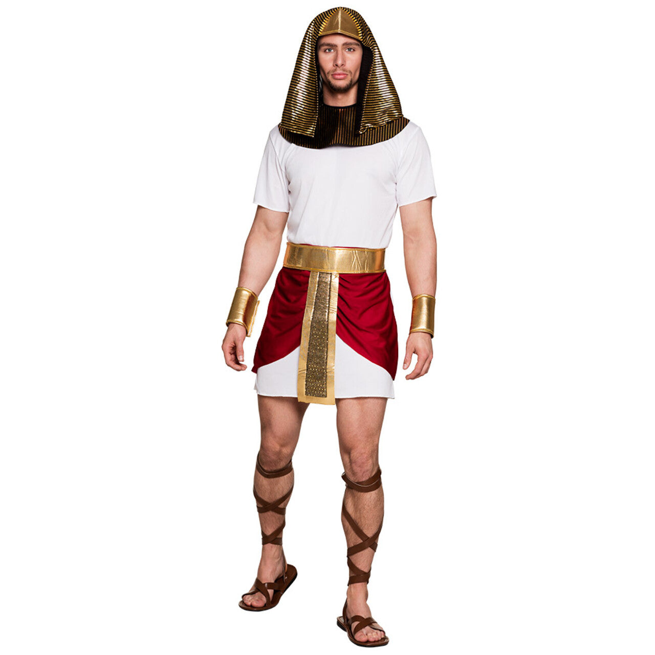 Op deze afbeelding zie je een Kostuums, van het merk Boland. Oorlogszuchtige Farao Thoetmosis Man Kostuum