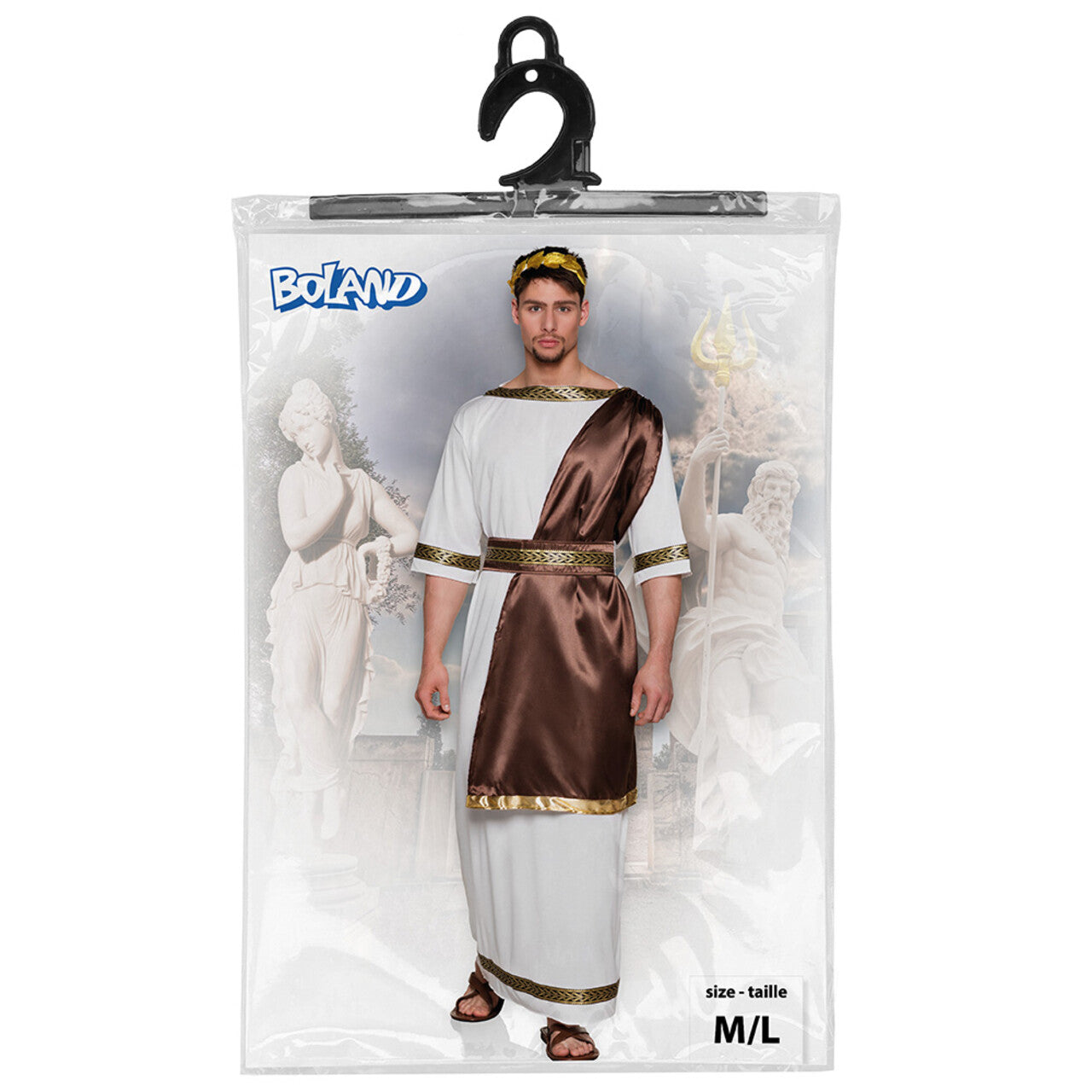 Op deze afbeelding zie je een Kostuums, van het merk Boland. Griekse God Zeus Man Kostuum