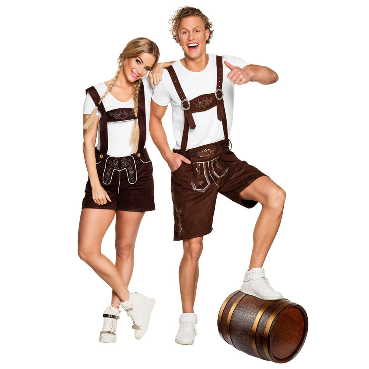 Op deze afbeelding zie je een Kostuums, van het merk Boland. Dames Lederhose Erika Braun Vrouw Kostuum
