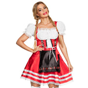 Op deze afbeelding zie je een Kostuums, van het merk Boland. Uitdagende Helena Bierfest Rood Vrouw Kostuum