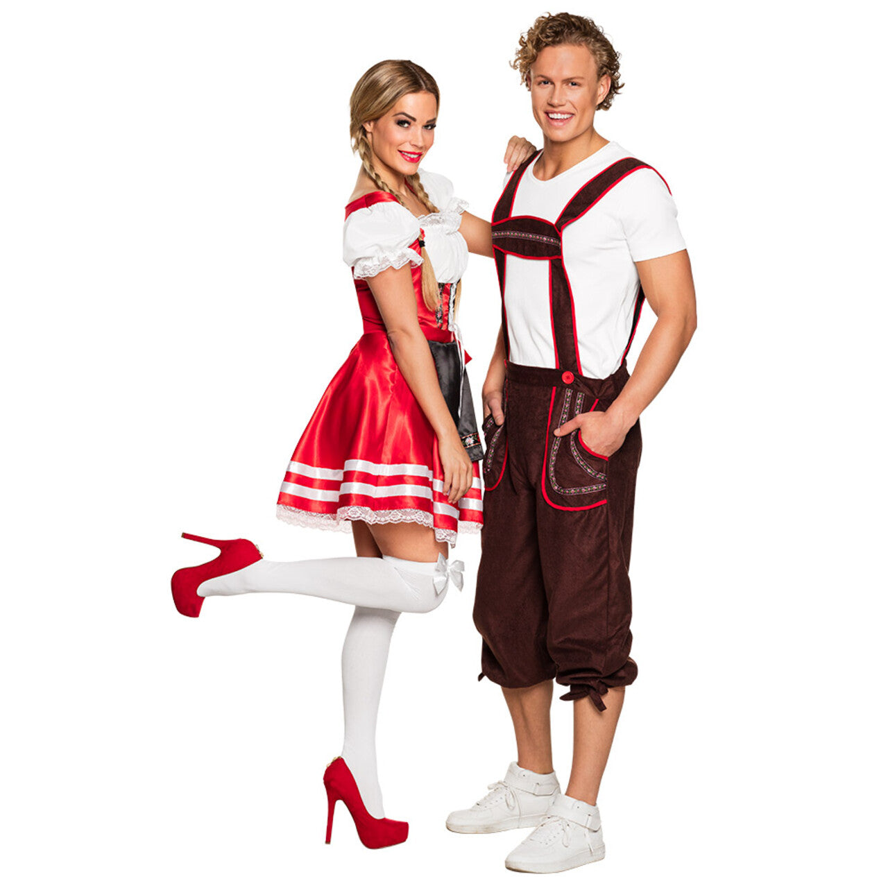 Op deze afbeelding zie je een Kostuums, van het merk Boland. Uitdagende Helena Bierfest Rood Vrouw Kostuum