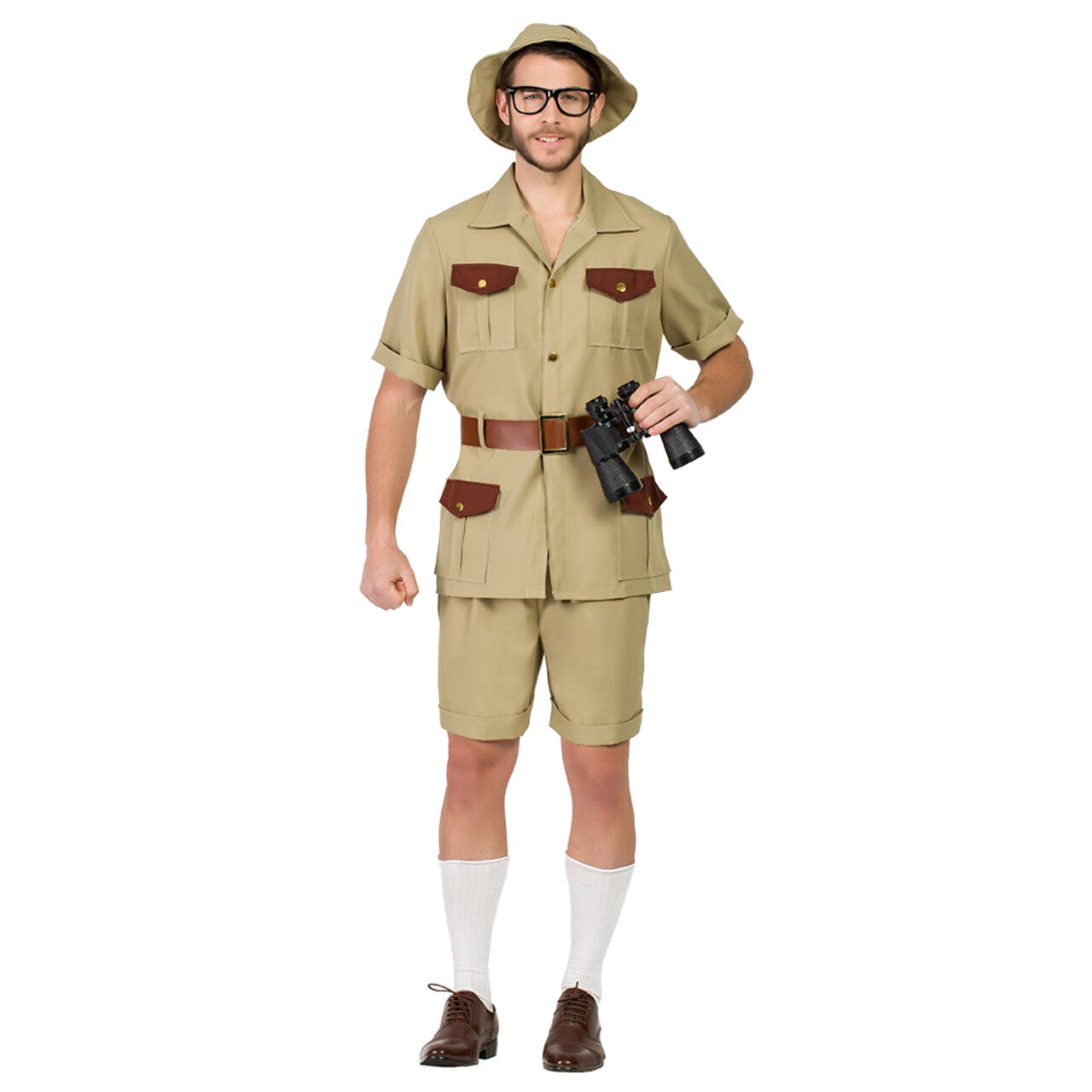 Op deze afbeelding zie je een Kostuums, van het merk Boland. Safari Ranger Willem Wild Man Kostuum