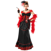 Op deze afbeelding zie je een Kostuums, van het merk Boland. Saloon Girl Jolene Vrouw Kostuum