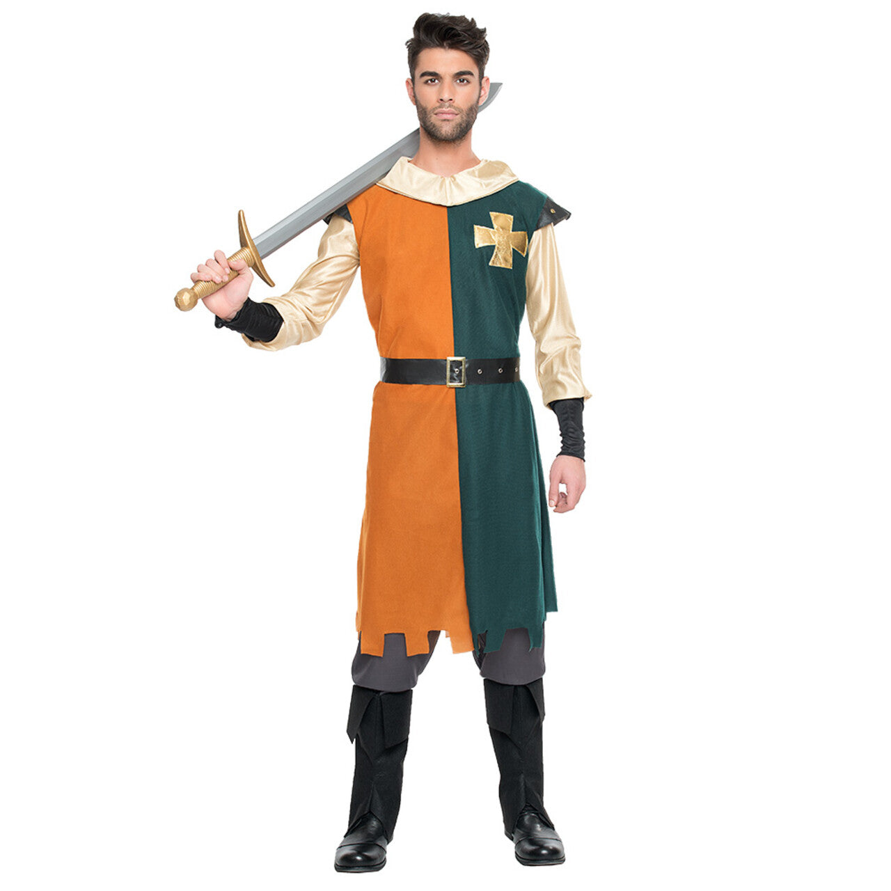 Op deze afbeelding zie je een Kostuums, van het merk Boland. Heldhaftige Ridder Godfrey Man Kostuum