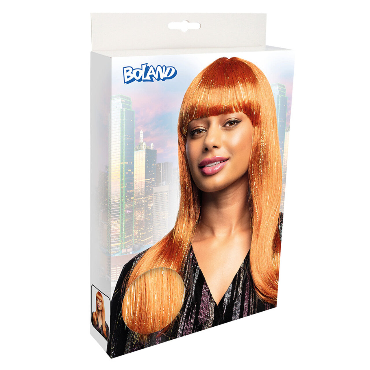 Op deze afbeelding zie je een Accessoires, van het merk Boland. Pruik Grace Goldstar