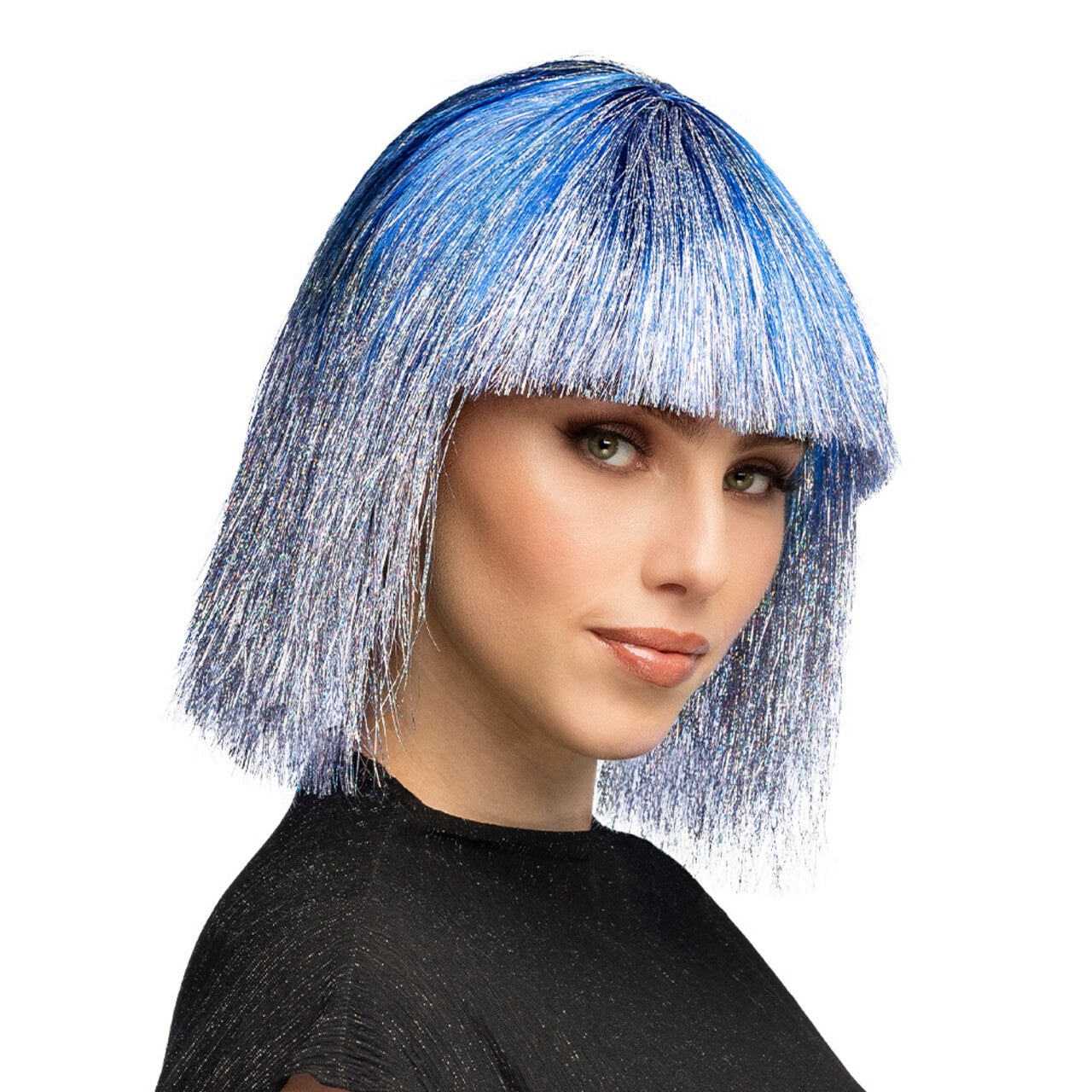 Op deze afbeelding zie je een Accessoires, van het merk Boland. Pruik Intergalactic Blauw / Zilver