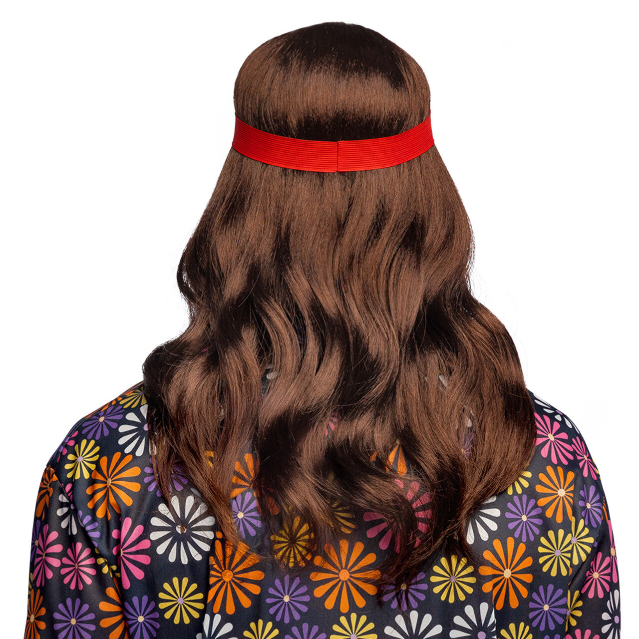 Op deze afbeelding zie je een Accessoires, van het merk Boland. Pruik Johny Woodstock Met Hoofdband En Snor