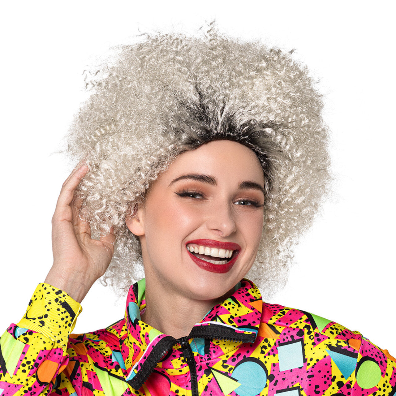 Op deze afbeelding zie je een Accessoires, van het merk Boland. Pruik Totally Eighties Wafel Haar
