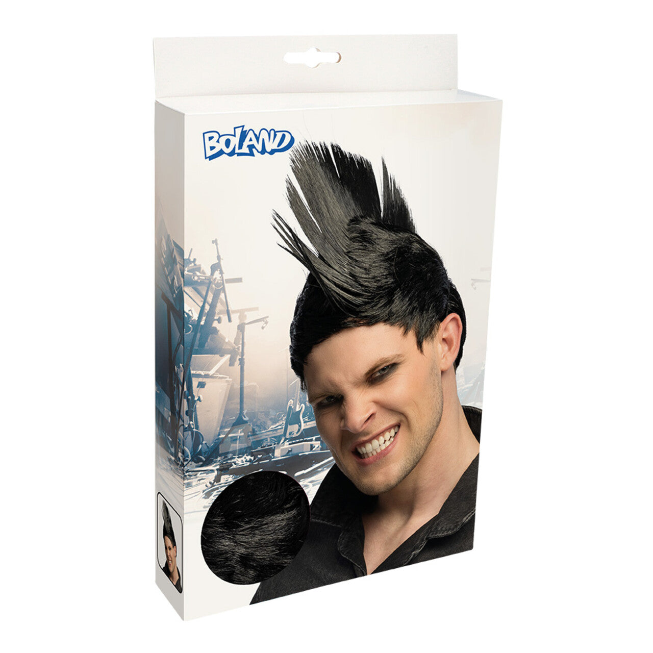 Op deze afbeelding zie je een Accessoires, van het merk Boland. Pruik Anarchy Punker Mohawk