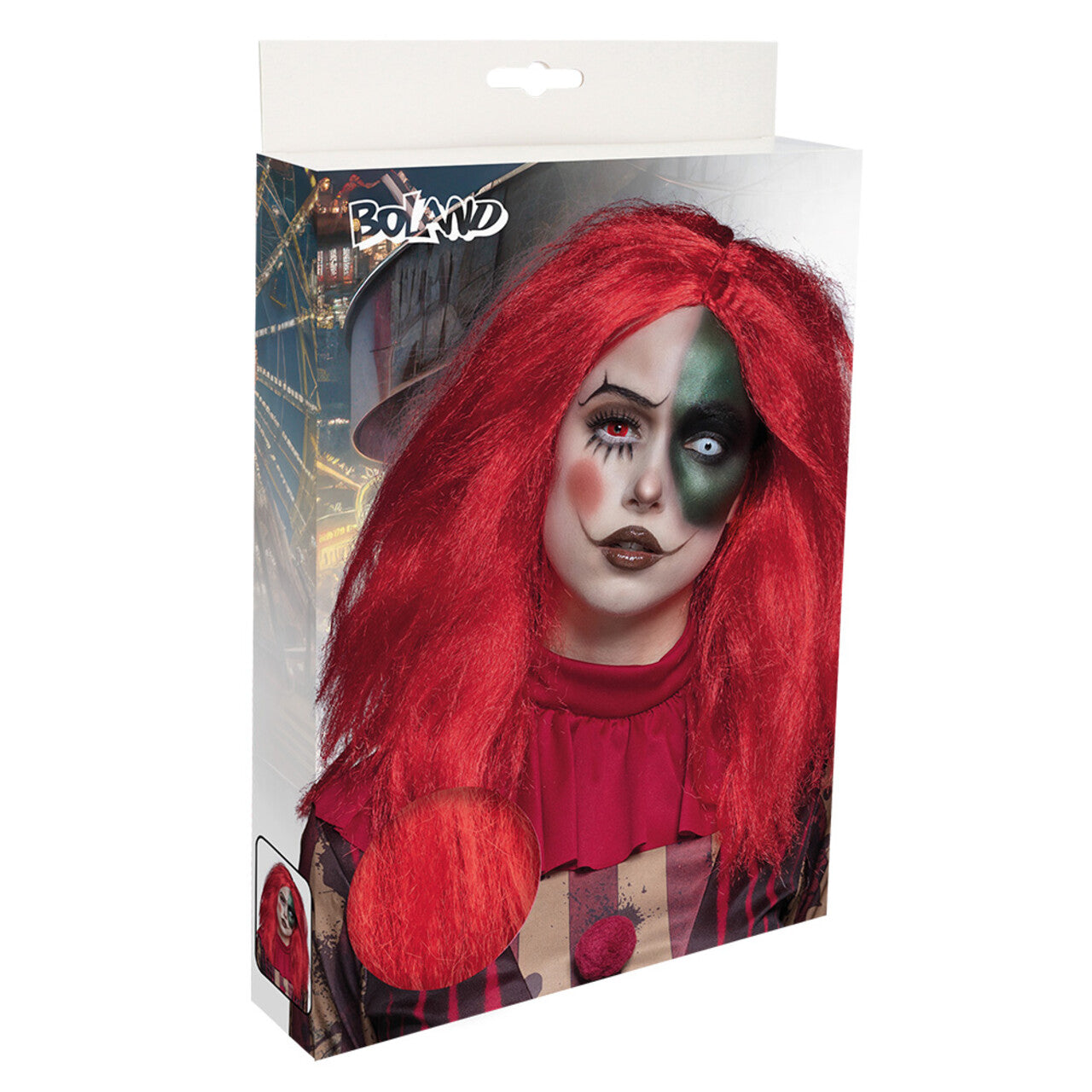 Op deze afbeelding zie je een Accessoires, van het merk Boland. Pruik Rode Clownette