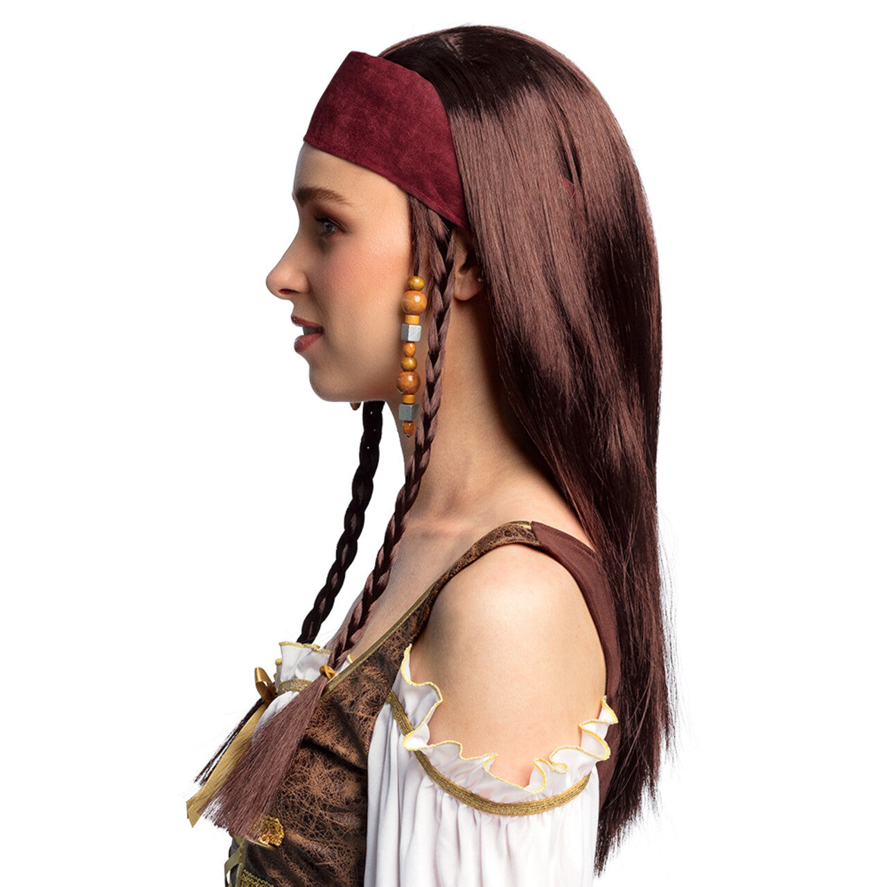 Op deze afbeelding zie je een Accessoires, van het merk Boland. Pruik Piraat Trinity Met Bandana