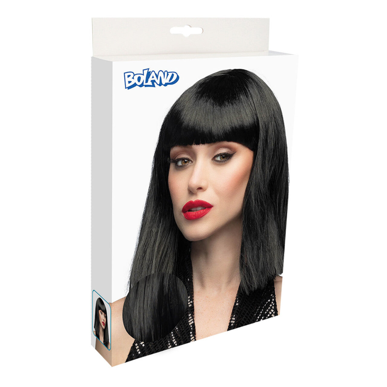 Op deze afbeelding zie je een Accessoires, van het merk Boland. Pruik Cleo Patra Zwart