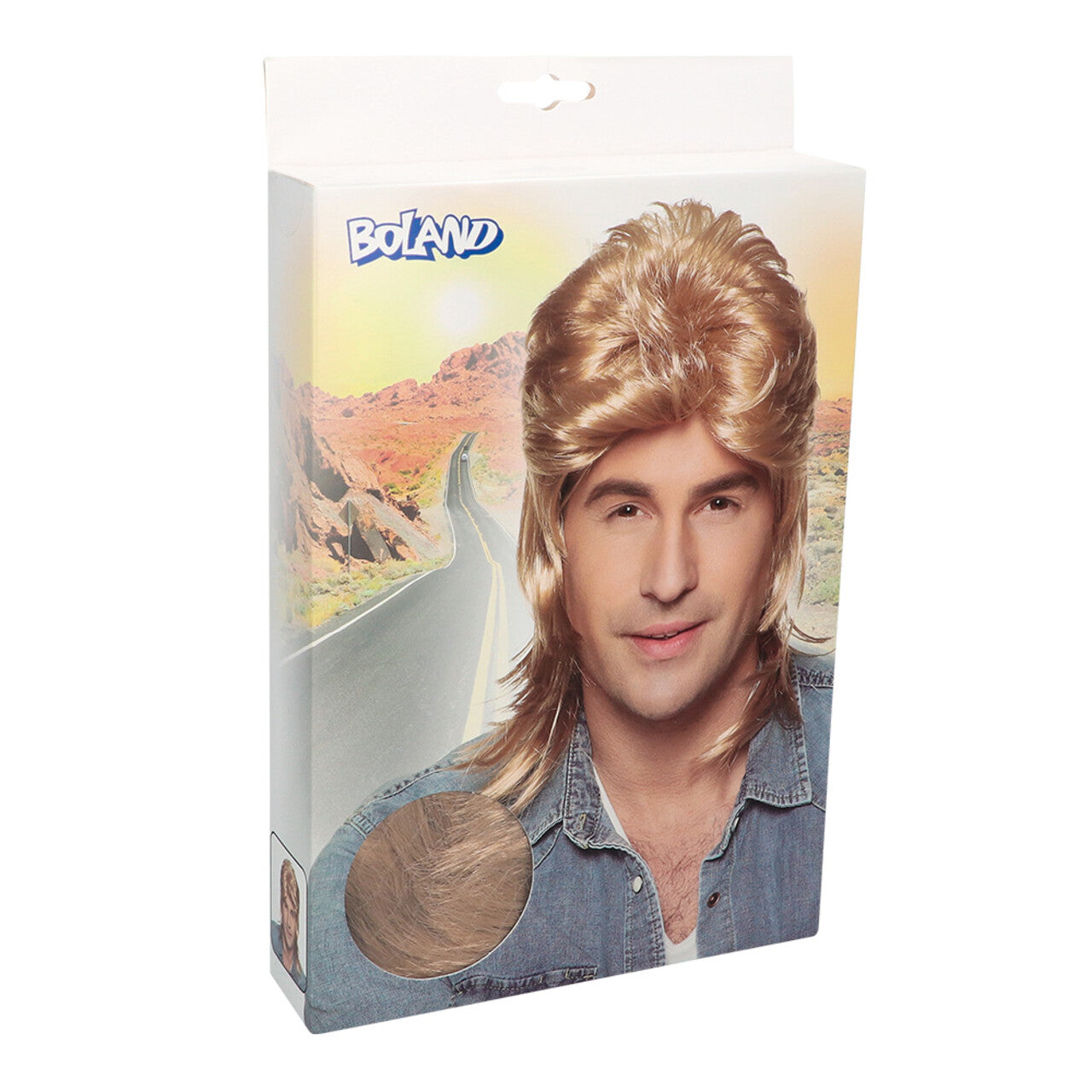 Op deze afbeelding zie je een Accessoires, van het merk Boland. Pruik New Kids Jimmy