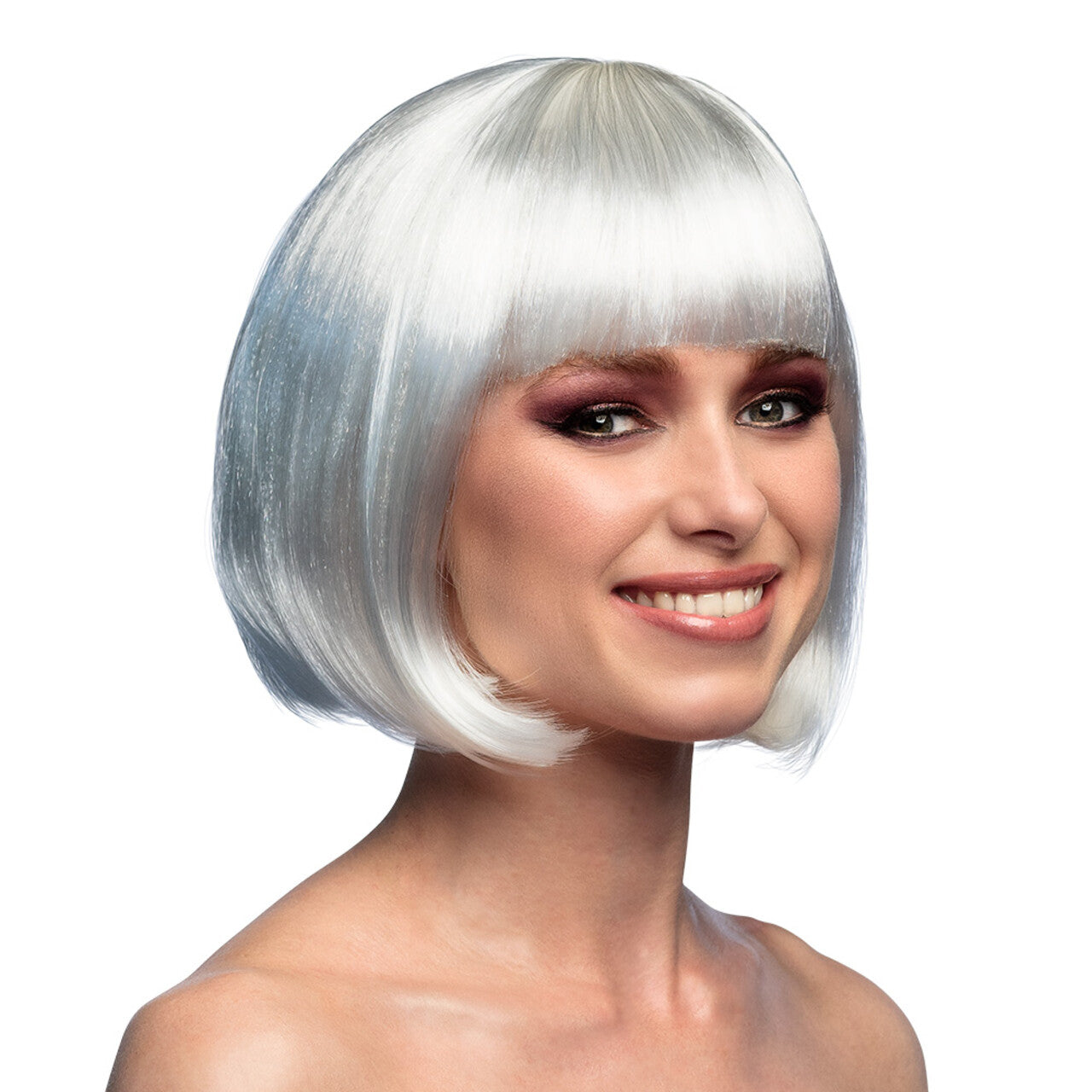 Op deze afbeelding zie je een Accessoires, van het merk Boland. Pruik Cabaret Can Can Wit