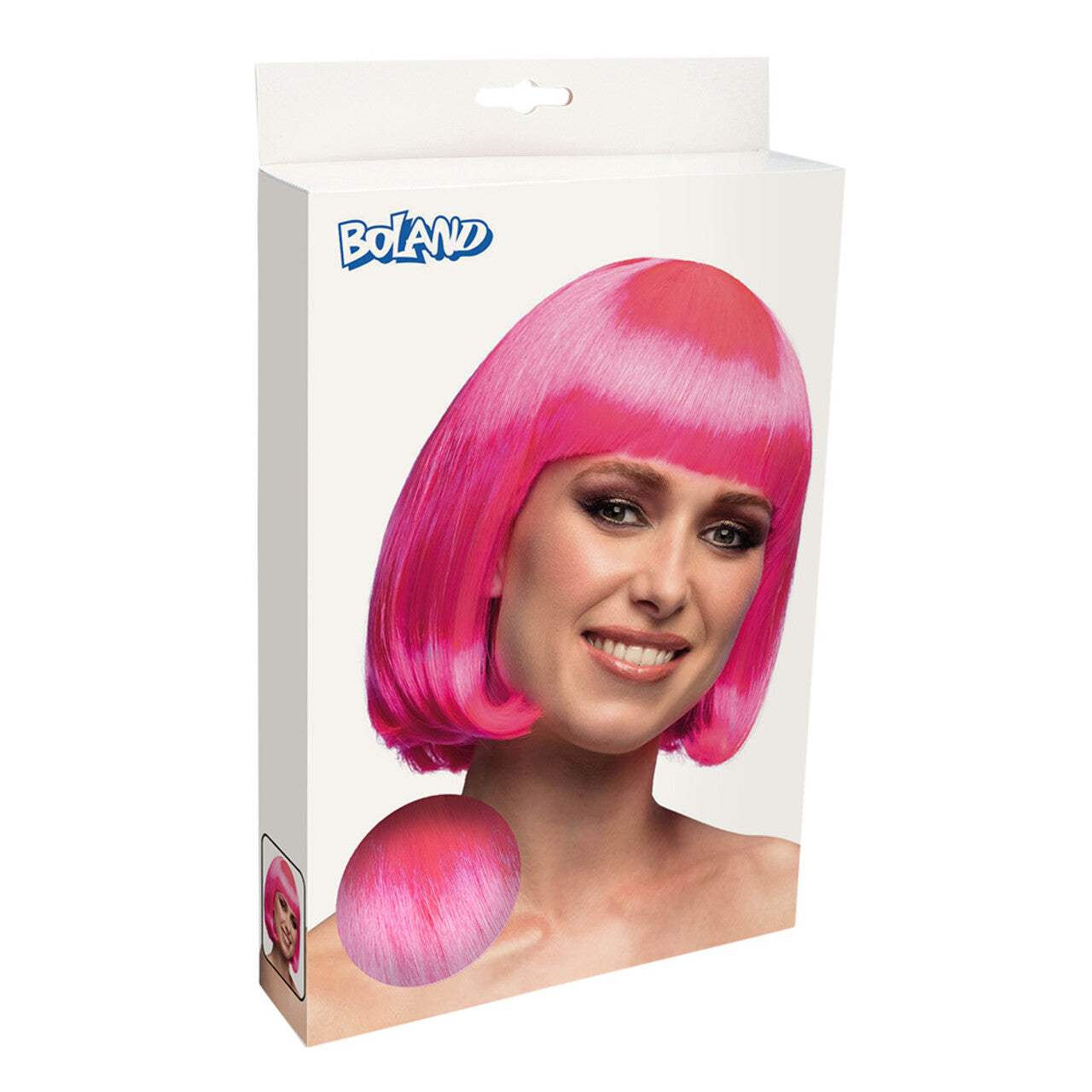 Op deze afbeelding zie je een Accessoires, van het merk Boland. Pruik Club Party Neon Roze