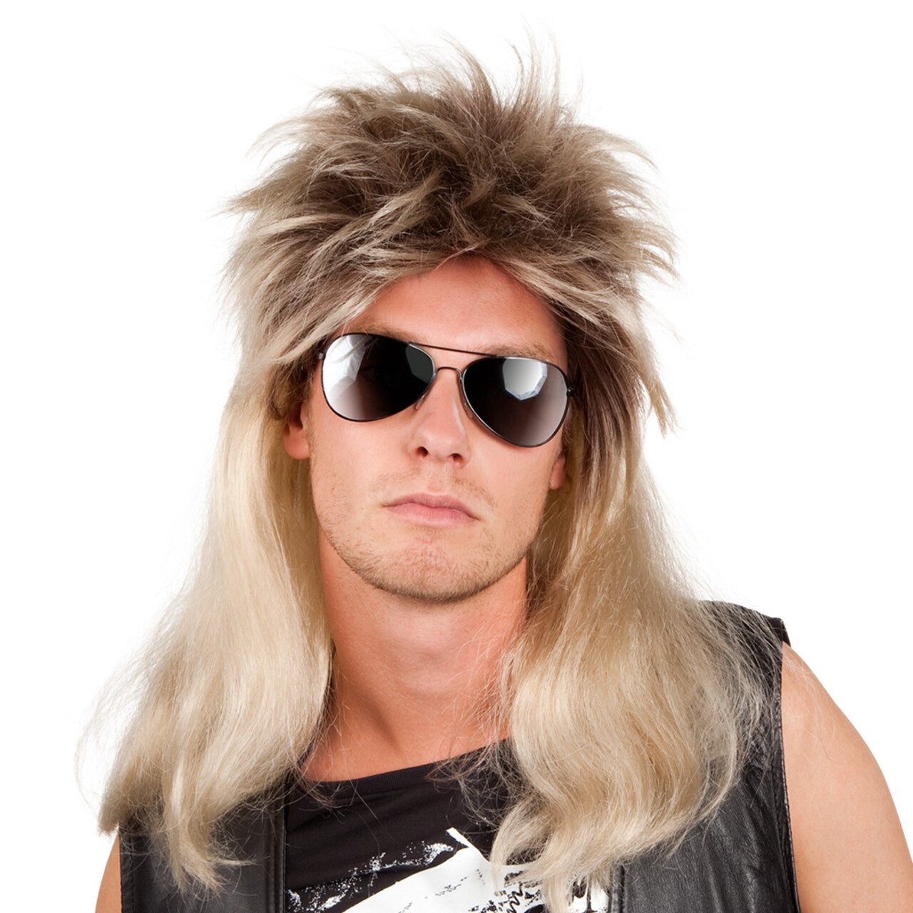 Op deze afbeelding zie je een Accessoires, van het merk Boland. Pruik Ryan Rockstar