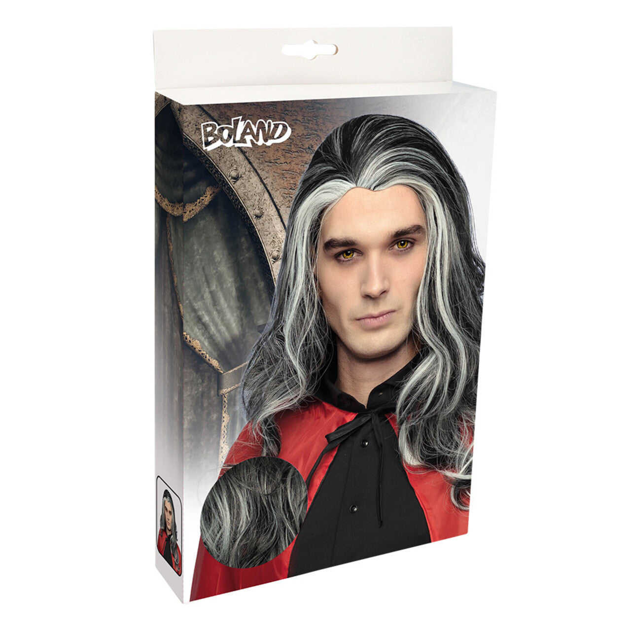 Op deze afbeelding zie je een Accessoires, van het merk Boland. Pruik Vampier Louis