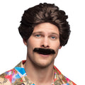 Pruik 80s Vance Met Snor