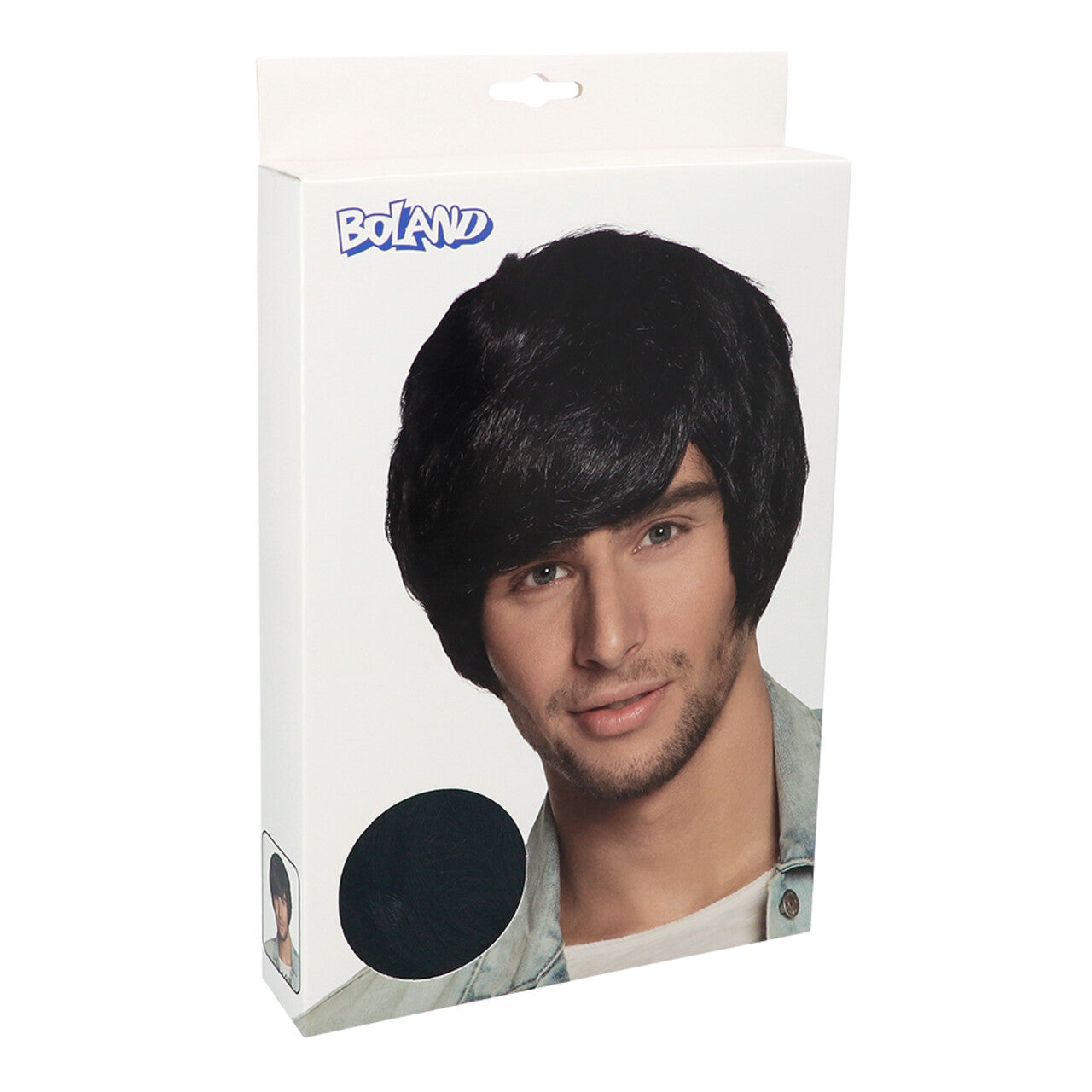 Op deze afbeelding zie je een Accessoires, van het merk Boland. Pruik Popi Jopi Zwart