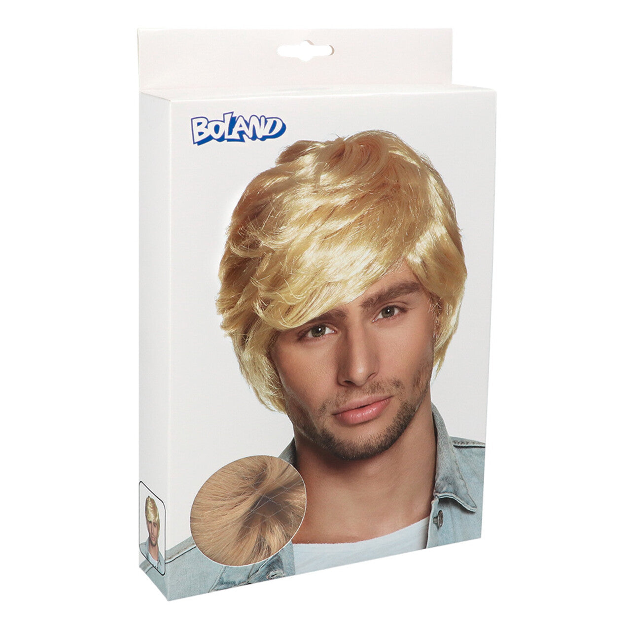 Op deze afbeelding zie je een Accessoires, van het merk Boland. Pruik Knappe Nerd Blond