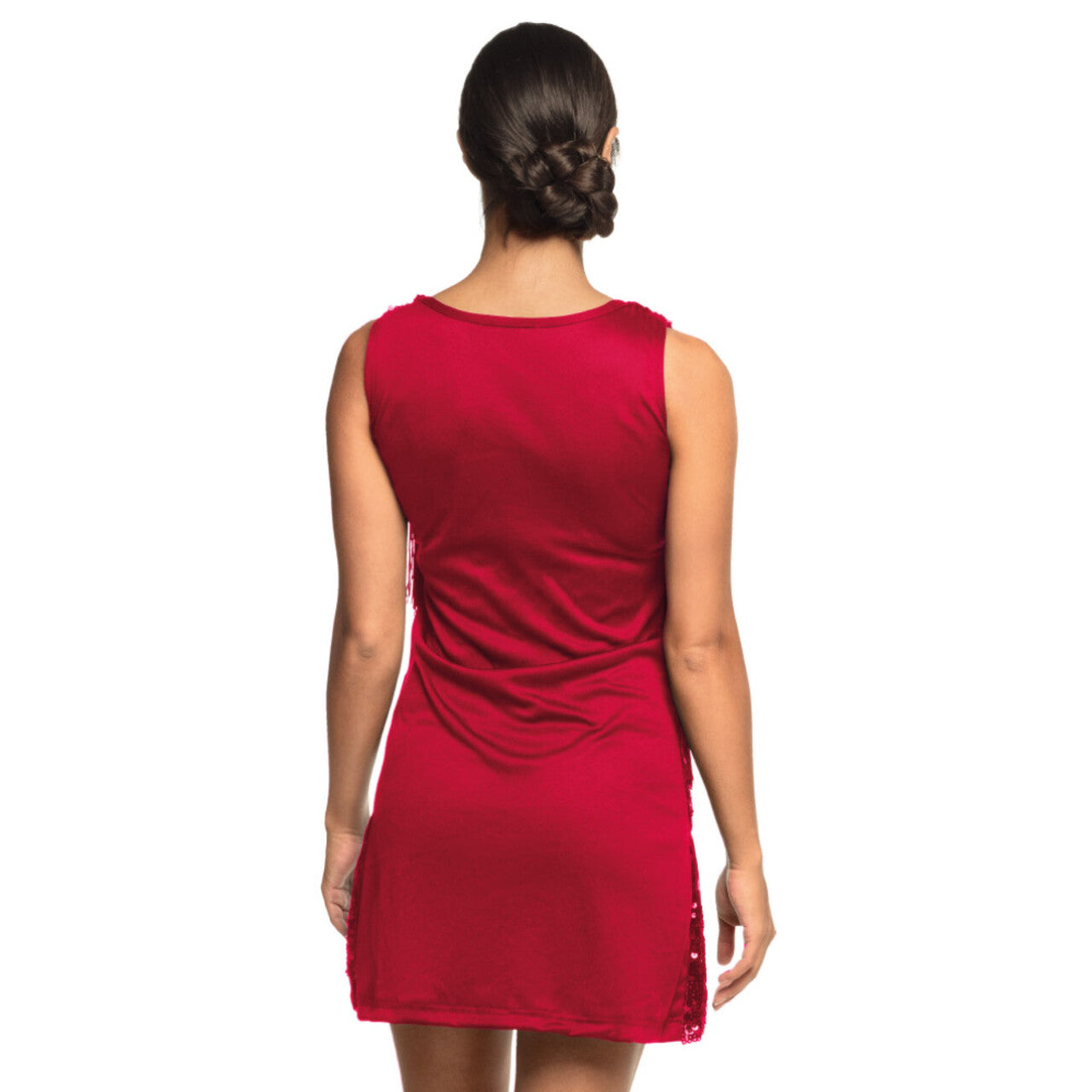 Op deze afbeelding zie je een Kostuums, van het merk Boland. Jaren 20 Luxe Flapper Chicago Rood Vrouw Kostuum