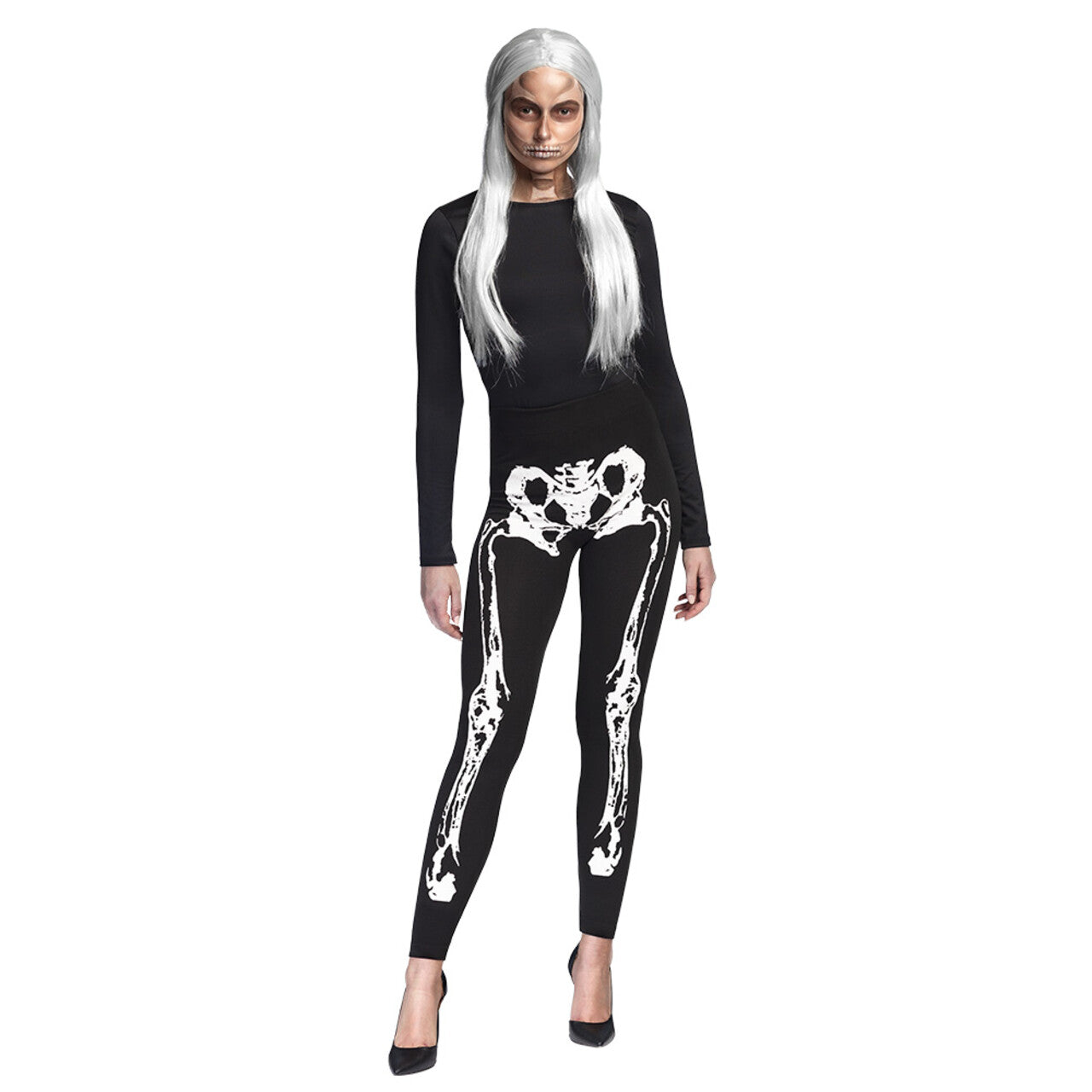 Op deze afbeelding zie je een Kostuums, van het merk Boland. Legging Bones Skelet Vrouw