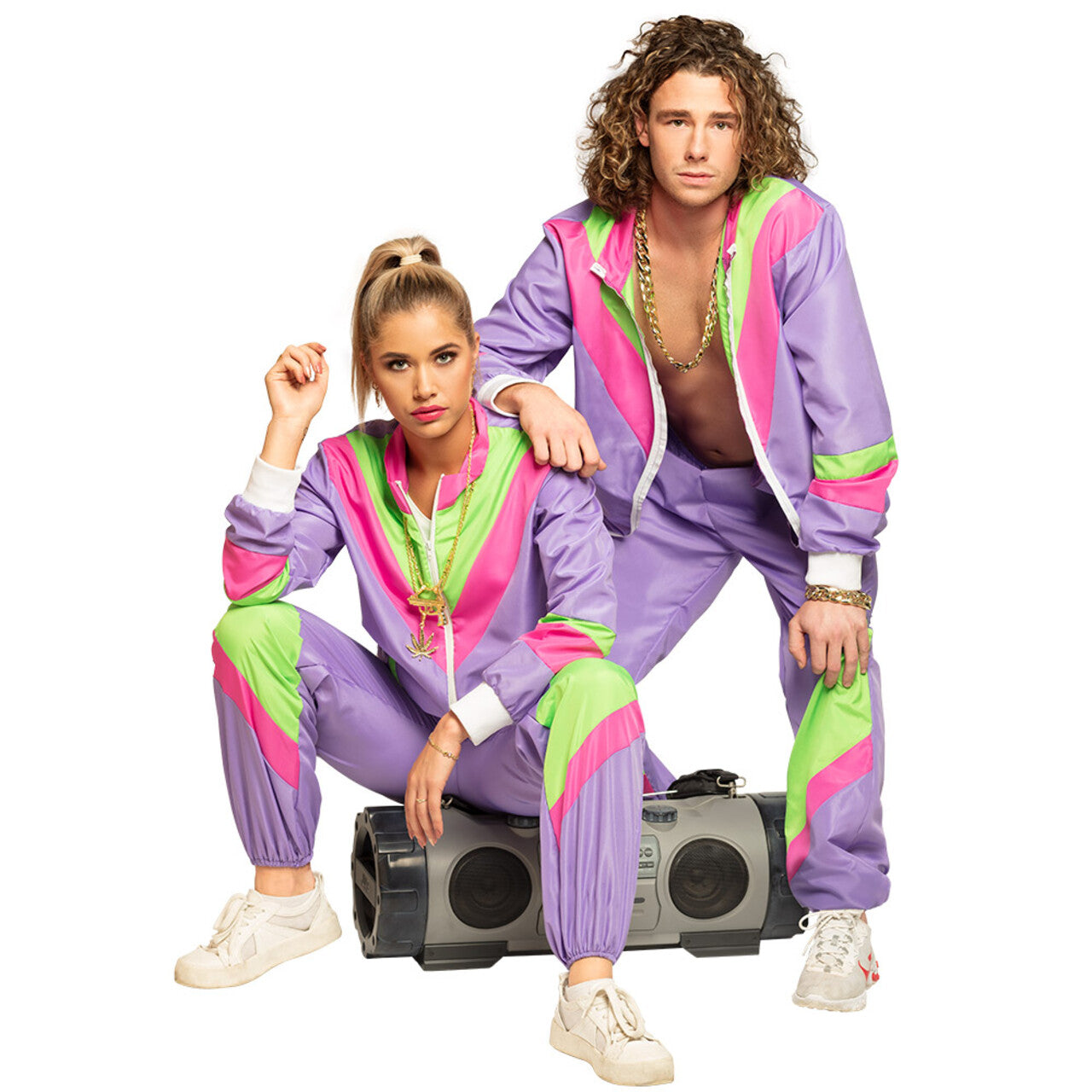 Op deze afbeelding zie je een Kostuums, van het merk Boland. Trainingsjasje Retro Babe Vrouw