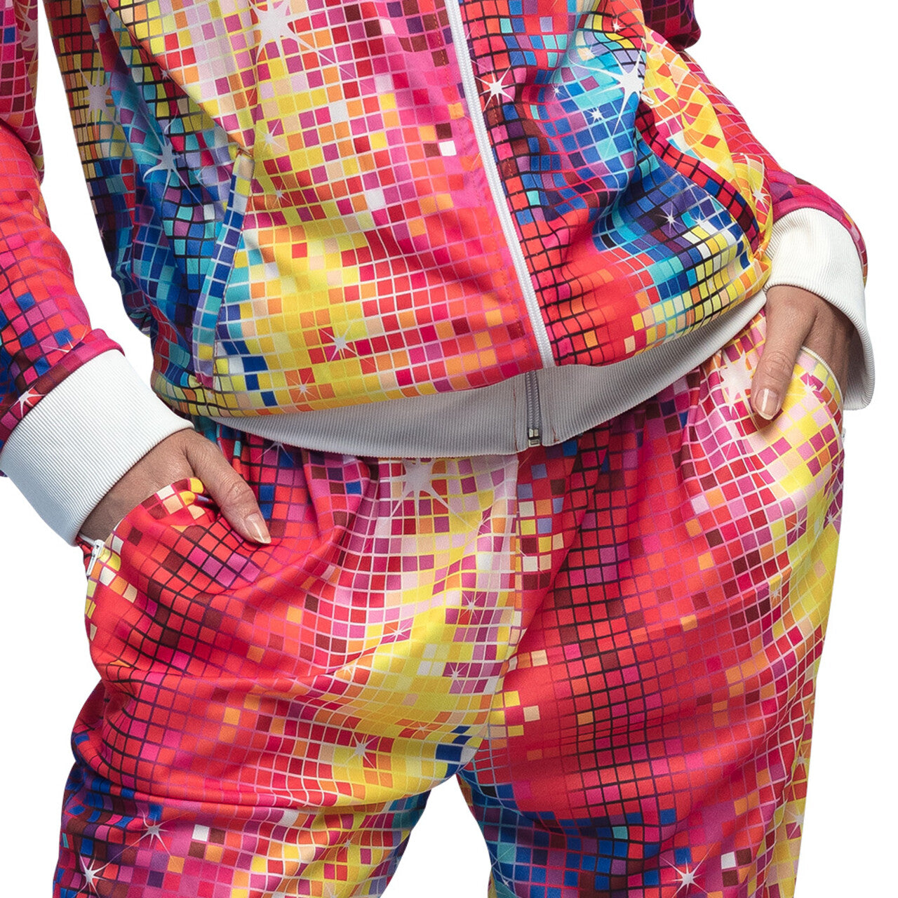 Op deze afbeelding zie je een Kostuums, van het merk Boland. Trainingspak Disco Dude Man Kostuum
