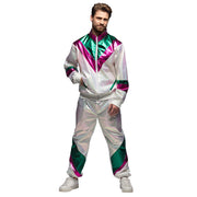 Op deze afbeelding zie je een Kostuums, van het merk Boland. Trainingspak Holographic Dude Man Kostuum