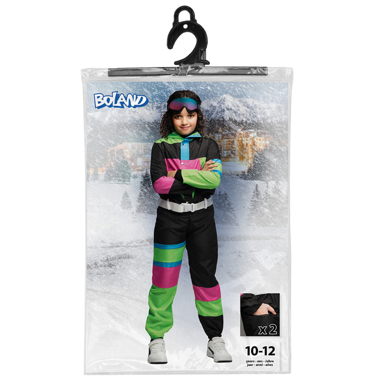 Op deze afbeelding zie je een Kostuums, van het merk Boland. Skipak 80s Noa Kind Kind Kostuum