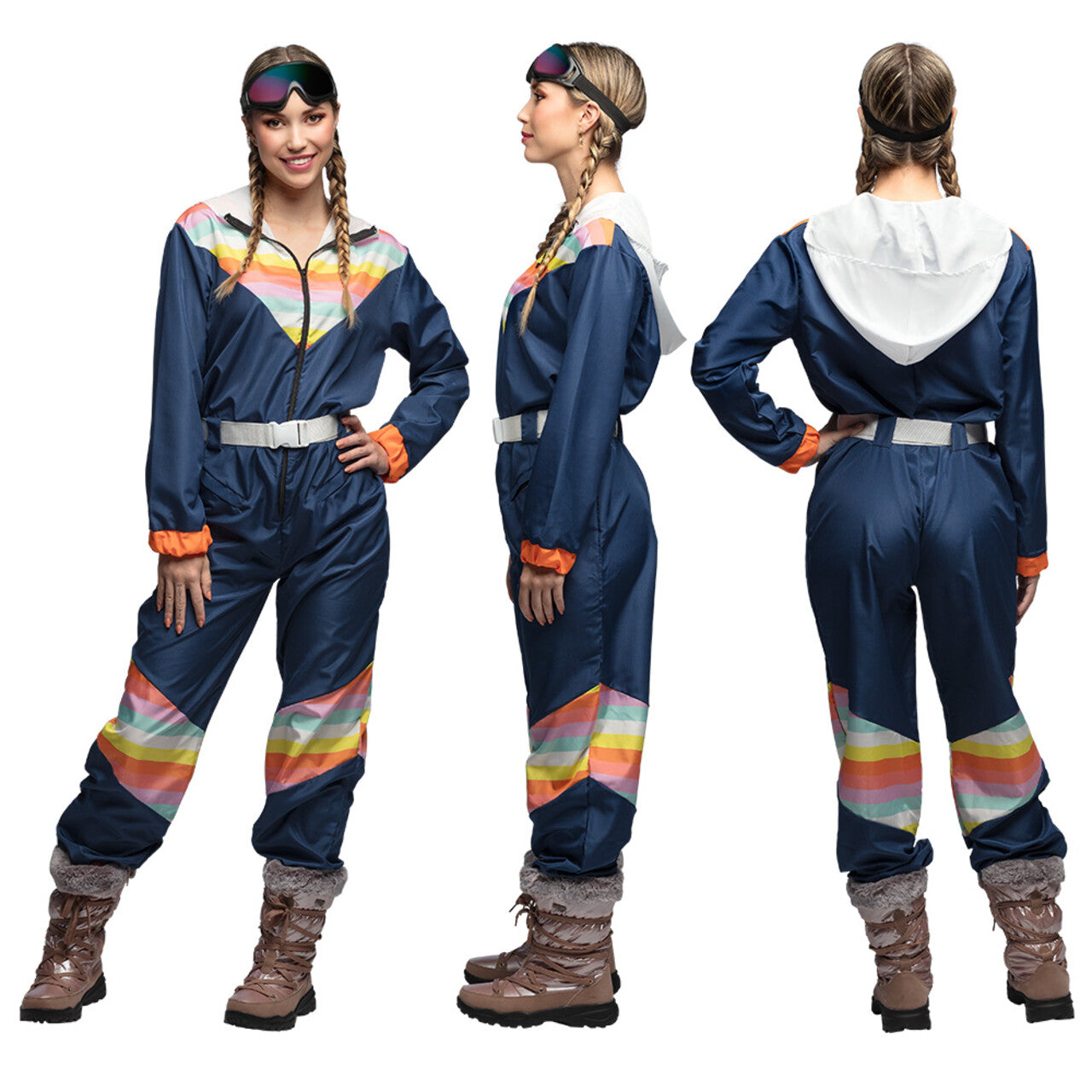 Op deze afbeelding zie je een Kostuums, van het merk Boland. Oldschool Skipak 80s Helga Vrouw Kostuum