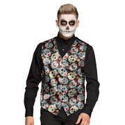 Op deze afbeelding zie je een Kostuums, van het merk Boland. Gilet Day Of The Dead Skull Collector Man