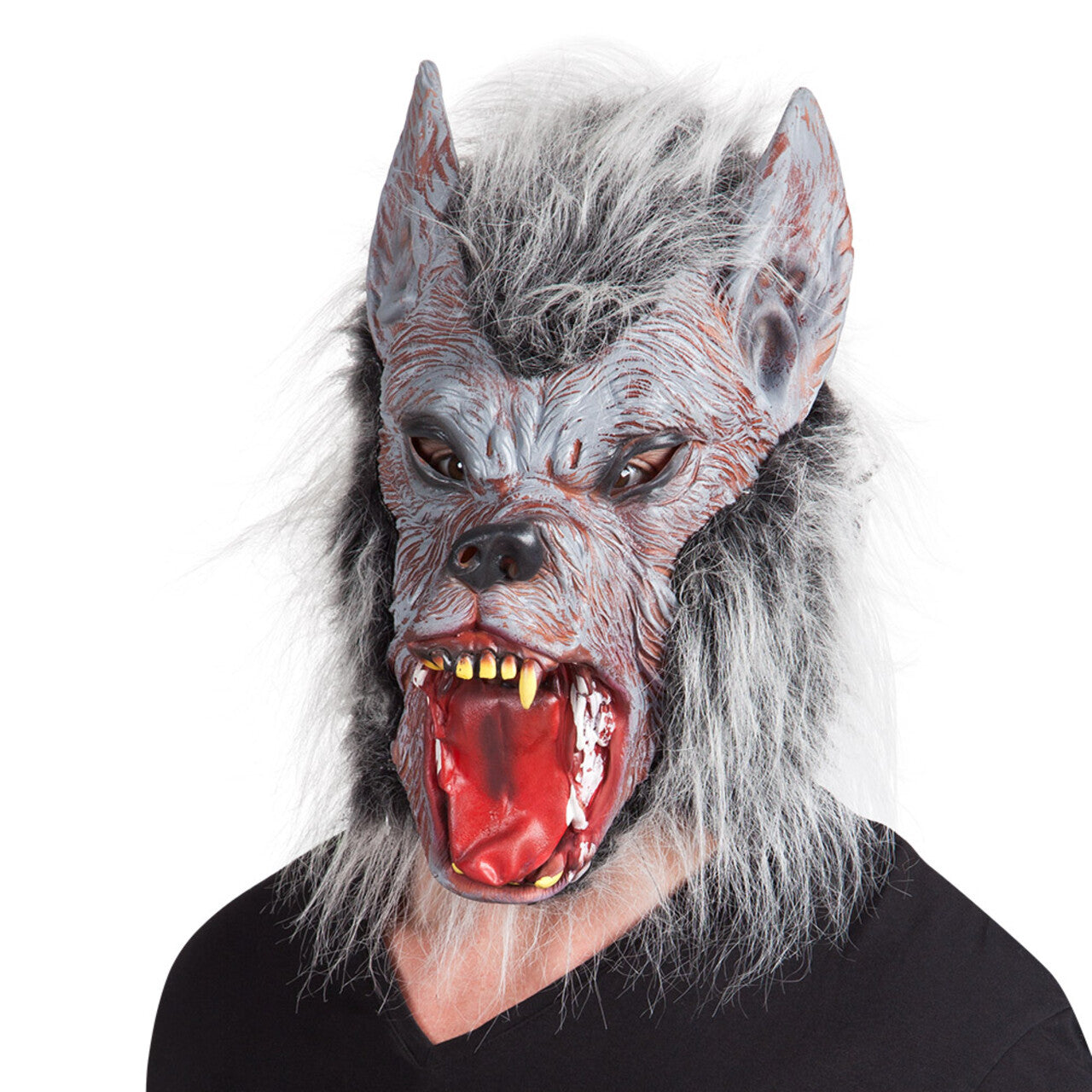 Op deze afbeelding zie je een Accessoires, van het merk Boland. Latex Hoofdmasker Weerwolf Met Haar