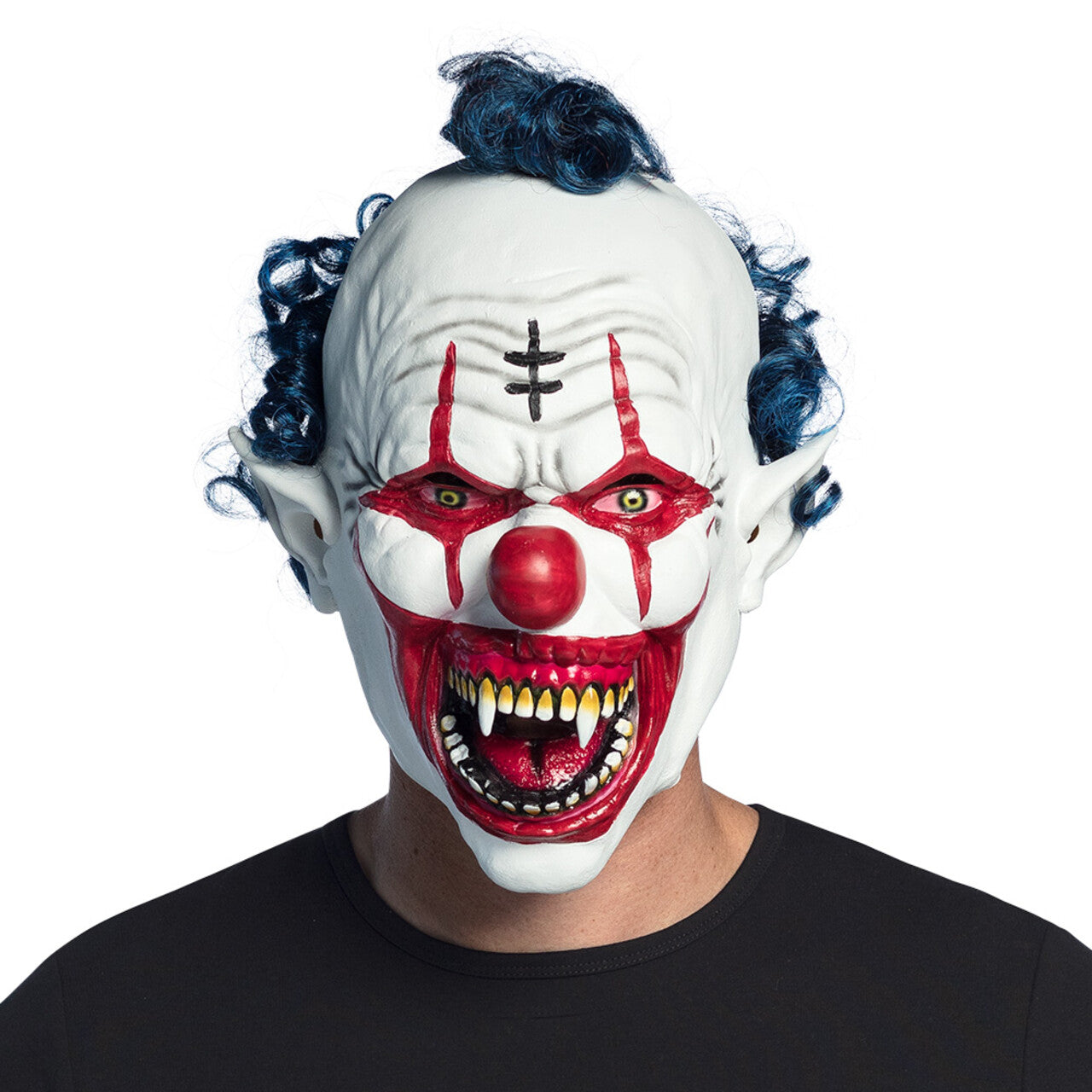 Op deze afbeelding zie je een Accessoires, van het merk Boland. Masker Met Haar Vampire Clown