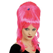 Op deze afbeelding zie je een Accessoires, van het merk Chaks. Beehive Pruik Roze Met Diamant