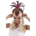 Hoofdband Zomercarnaval Fuchsia Met Veren