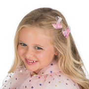 Op deze afbeelding zie je een Accessoires, van het merk Chaks. Haarclipjes Confetti Hartjes Roze 2 Stuks