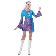 Op deze afbeelding zie je een Kostuums, van het merk Chaks. Modieuze Blauwe Hippie Lune Vrouw Kostuum