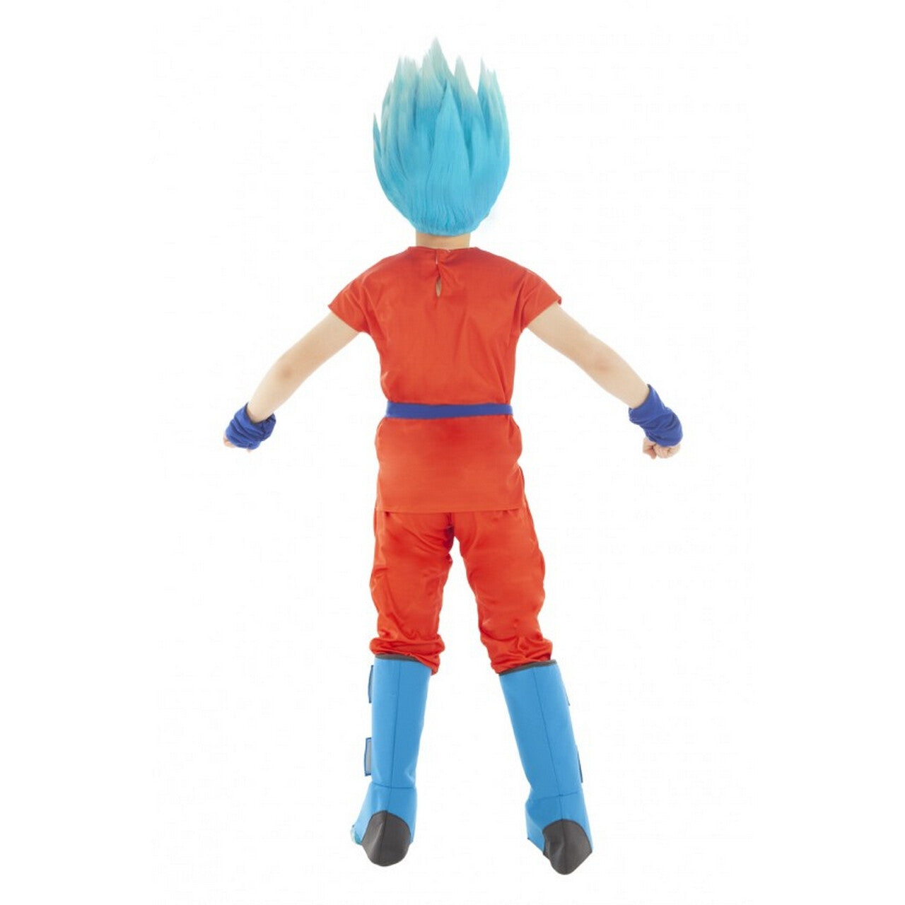 Op deze afbeelding zie je een Kostuums, van het merk Chaks. Goku Super Saiyan God Blauw Haar Jongen Kostuum