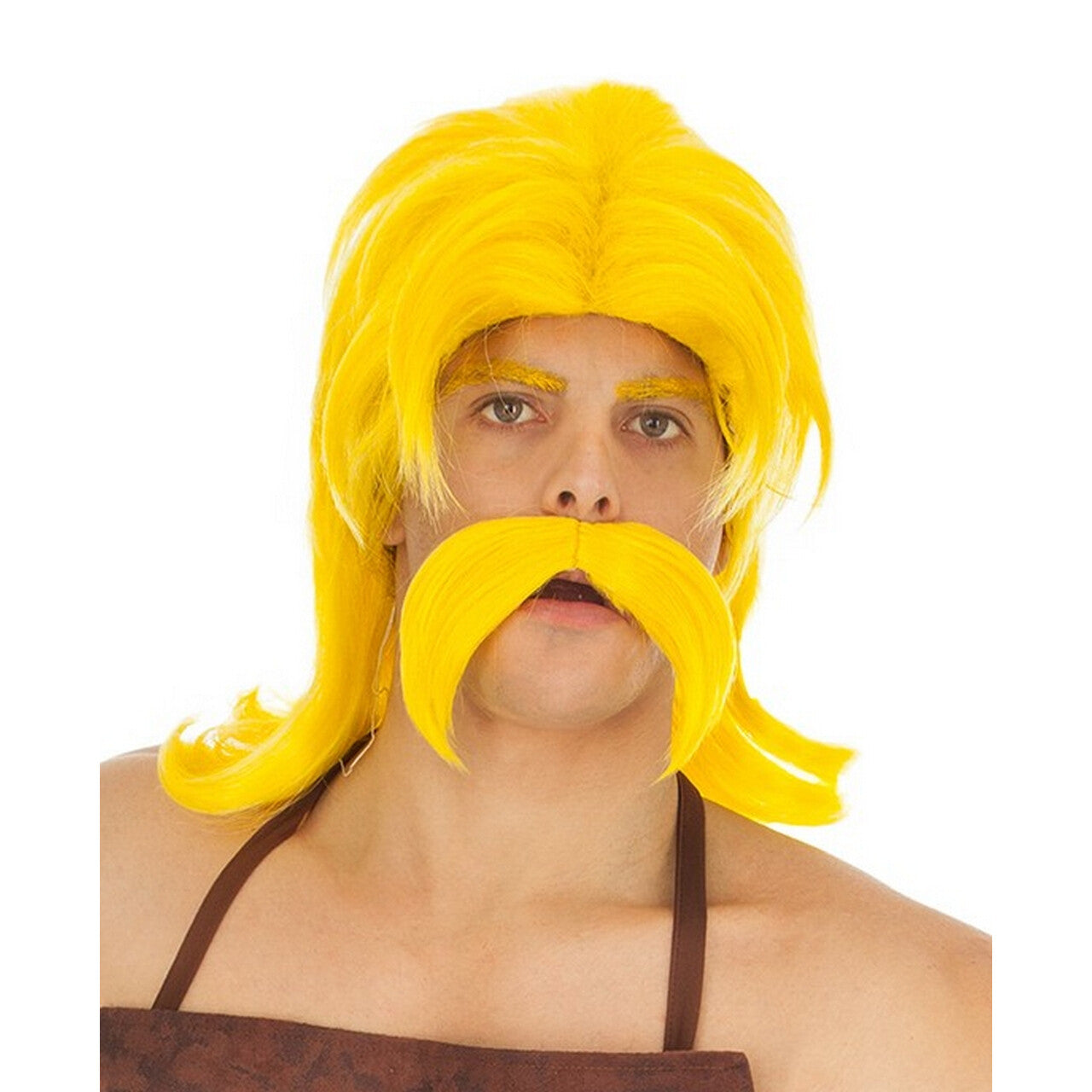 Op deze afbeelding zie je een Accessoires, van het merk Chaks. Hoefnix Pruik En Snor Geel